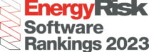 An award logo recognising Lacima as a winner in the 2023 Energy Risk Software Rankings. The award is testament to Lacima's excellence in energy risk and analytics.