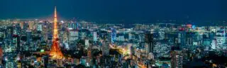 Panoramic view of Tokyo energy infrastructure